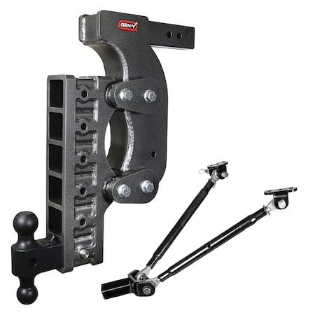 Gen-Y Hitch The BOSS TORSION-FLEX 2.5 in. Rec 21 in. Drop 2.4K TW 21K Hitch Dual-Ball Stabilizer GH-1516
